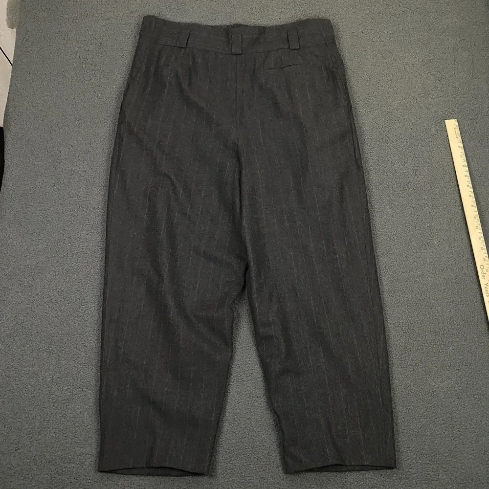 Vintage Gianni Versace Trouser Pants FITS 38x28 Pin Stripe Pleated Baggy Italy